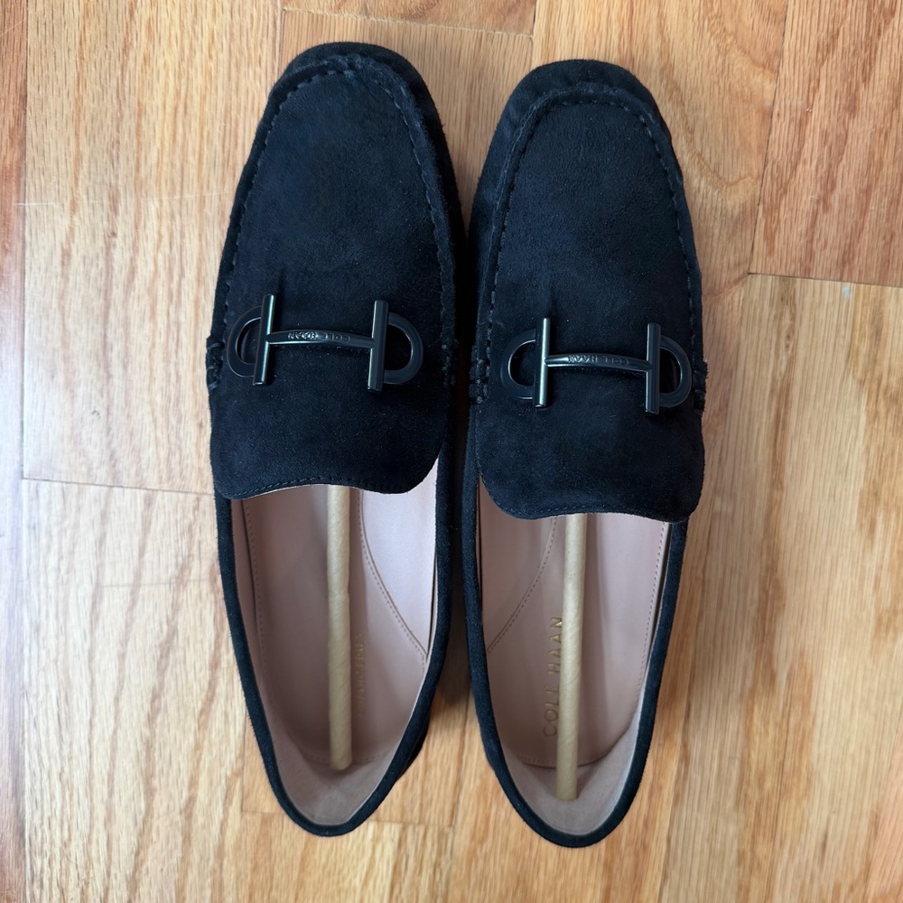 Cole Haan Black Suede Loafer Driving Shoes